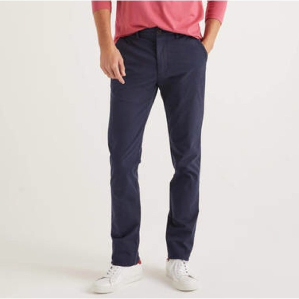 Boden Men Size W42/L32 Navy Blue Garment Dyed Lightweight Slim Fit Chinos NWT